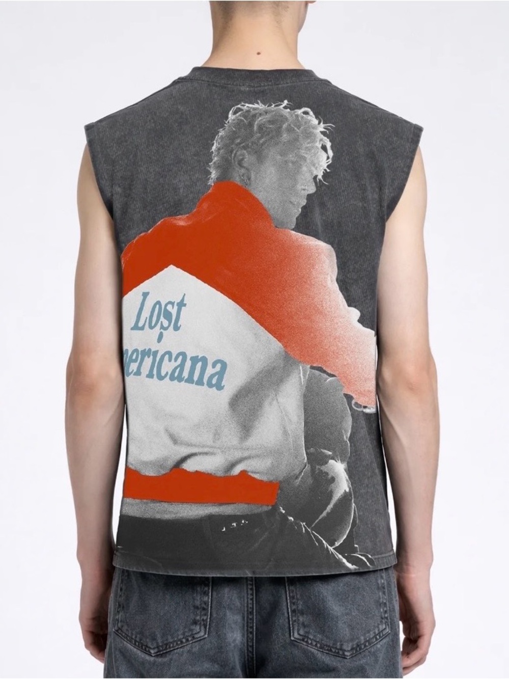 MGK Lost Americana Sleeveless Muscle Tank Top T-Shirt Machine Gun Kelly Size XL